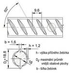 Betonářská ocel Ø 16 mm rovná – 6 m