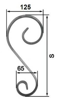 Segment ozdobný S1 170 mm 12 x 6 mm BPÚ