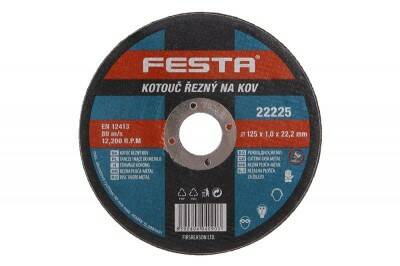 Kotouč řezný kov Festa – 125 × 1 × 22,2 mm