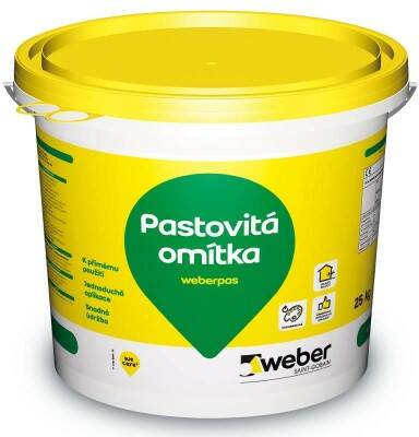 Omítka weber pas akrylát rýhovaný 2 mm – 25 kg