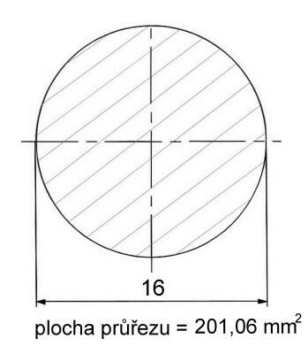 Kruhová ocel tažená 16 mm